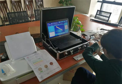 便攜式大菠萝福利软件檢測儀走進廣西伊索投資管理有限公司