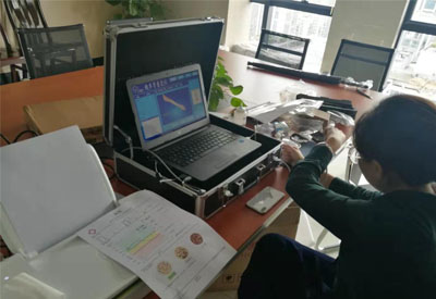 便攜式大菠萝福利软件檢測儀走進廣西伊索投資管理有限公司